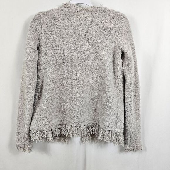 Barefoot Dreams CozyChic Fringed Jacket In Gray Purple - Size XS - Picture 7 of 10